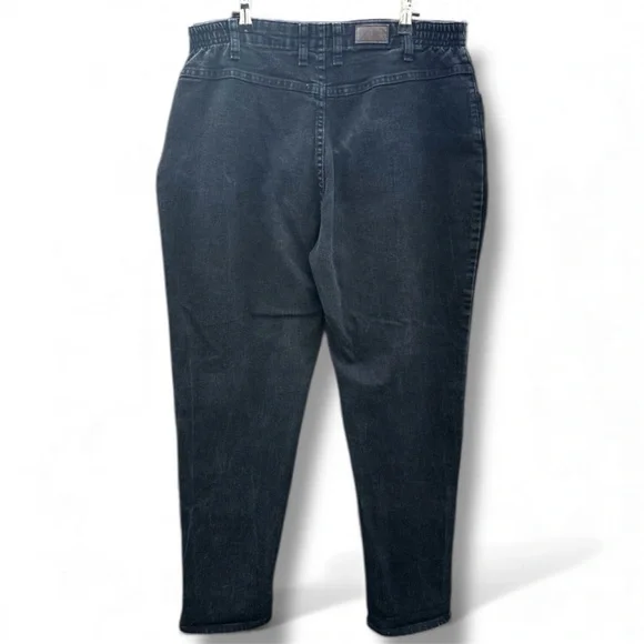 Lee Black Denim Plus Size Relaxed Fit High Rise Straight Leg Mom Jeans Size 36” - Picture 7 of 7